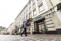 Marktgasse 11 im Herbst 2017: Noch ist die Hecht-Apotheke in Betrieb - aber nicht mehr lange. (Bild: Hanspeter Schiess - 1. September 2019)