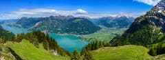 Dieses Panoramabild besteht aus 30 Einzelbildern, welche am Computer zusammengesetzt wurden. (Bild: Iseli Oliver, Schartihöreli, 8. Juni 2019)