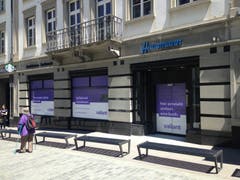 Der ehemalige Standort der Hecht-Apotheke: Hier entsteht die neue Filiale der Bank-Valiant. (Bild: Reto Voneschen - 1. Juni 2019)