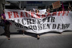 Frauenstreik in St.Gallen. (Bild: Benjamin Manser)