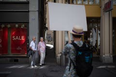 Frauenstreik in St.Gallen. (Bild: Benjamin Manser)