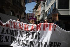 Frauenstreik in St.Gallen. (Bild: Benjamin Manser)