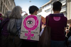 Frauenstreik in St.Gallen. (Bild: Benjamin Manser)