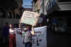 Frauenstreik in St.Gallen. (Bild: Benjamin Manser)