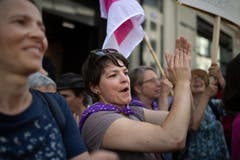 Frauenstreik in St.Gallen. (Bild: Benjamin Manser)