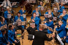 Die Feldmusik Lungern in Aktion. (Bild: Philipp Schmidli, Hergiswil, 15. Juni 2019)