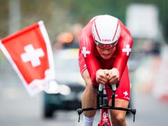 Am Samstag erhält der Schweizer Zeitfahr-Meister die Gelegenheit, in der Prüfung gegen die Uhr das gelbe Leadertrikot zu erobern (Bild: KEYSTONE/JEAN-CHRISTOPHE BOTT)