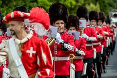 Die Stadtmusik Sursee bei der Parademusik. (Bild: Philipp Schmidli, Hergiswil, 15. Juni 2019)