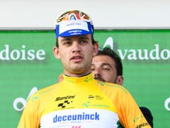 Der Däne Kasper Asgreen fährt an der Tour de Suisse neu im Leadertrikot (Bild: KEYSTONE/GIAN EHRENZELLER)
