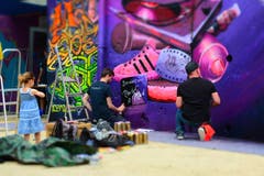 Verschiedene Sprayer haben den Bunker verschönert. (Bilder: Christian Tschümperlin, Altdorf, 16. Juni 2019)