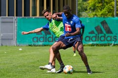 Daniel Follonier (links) und Tsiy William Ndenge. (Bild: Martin Meienberger / Freshfocus, Luzern, 17. Juni 2019)