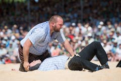 Sven Schurtenberger gewinnt den 5. Gang. Es ist sein Ticket für den Schlussgang. (Bild: Eveline Beerkircher, Willisau, 2. Juni 2019)