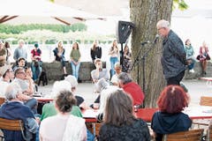 Fussballlesung - hier mit Wolfgang Bortlik. (Bild: Samuel Mühleisen)