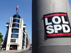 Aussenansicht des SPD-Hauptsitzes in Berlin. (Bild: KEYSTONE/EPA/FELIPE TRUEBA)