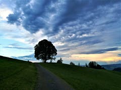 Wunderschöne Abendstimmung mit den Wolken am Himmel auf dem Holderchäppeli/LU. (Bild: Urs Gutfleisch, 18. Juni 2019)