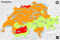 Die aktuelle Naturgefahrensituation in der Schweiz (Bild: Bundesamt für Umwelt)