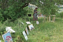 Die Normandie inspiriert Künstler zur Arbeit im Freien.