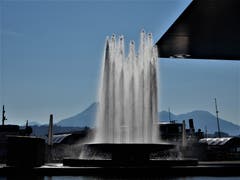 Wenn man immer tut, was sich gehört, verpasst man den ganzen Spass: Bei dieser «Gluthitze» könnte die Versuchung wirklich gross sein in Luzern in diesen Wagenbachbrunnen zu springen. (Bild: Margrith Imhof-Röthlin, Luzern, 18. Juni 2019)