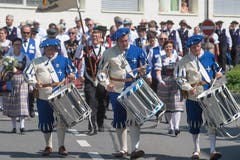 Tambouren beim Einmarsch. (Bild: Boris Bürgisser, Horw, 28.06.2019)