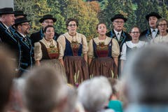 Der Auftritt des Jodlerklub Heimelig Baar. (Bild: Dominik Wunderli, Horw, 29. Juni 2019)
