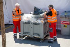 Sie sorgten in der Hitze für Ordnung. (Bild: André A. Niederberger, 2. Juni 2019)