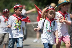 Impressionen vom Festumzug - der Kindergarten Horw. (Bild: Boris Bürgisser)