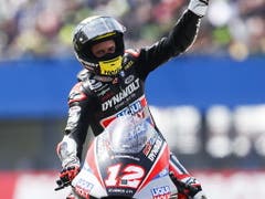 Podest verpasst, aber dennoch zufrieden: Mit Platz 4 in Assen übernimmt Tom Lüthi die WM-Führung (Bild: KEYSTONE/EPA ANP/VINCENT JANNINK)