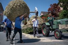 Impressionen vom Festumzug - die Landjugend Riviera. (Bild: Boris Bürgisser)