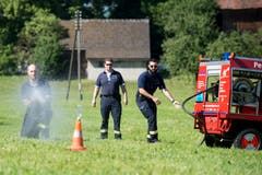 Die FFZ probt den Ernstfall am Esaf. (Bild: Maria Schmid, Zug, 29. Juni 2019 )