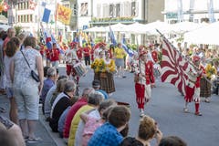 Der feierliche Einzug an die Gedenkfeier zur Schlacht von Sempach. (Bild: Urs Flüeler, Sempach, 30. Juni 2019)