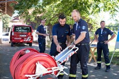 Die FFZ probt den Ernstfall am Esaf. (Bild: Maria Schmid, Zug, 29. Juni 2019 )