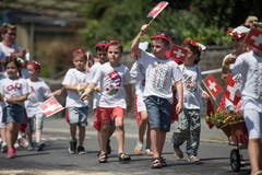 Impressionen vom Festumzug - der Kindergarten Horw. (Bild: Boris Bürgisser)
