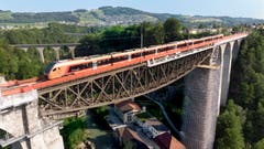 Der neue Traverso auf der Sitterbrücke in St.Gallen. (Bild: Ralph Ribi)