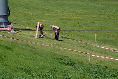 Alle drei Verletzten seien von der Rega zur weiteren Behandlung in ausserkantonale Spitäler geflogen worden. (Bild: Urs Flüeler/Keystone, Engelberg, 5. Juni 2019)