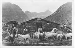 Milchwirtschaft und Fremdenlager im Unteren Mesmer, 1933. (Bild: Foto W. Langenegger, St.Gallen/Landesarchiv AI)