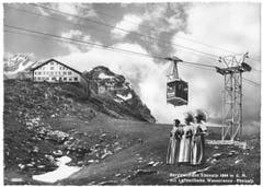 Die Luftseilbahn Wasserauen – Ebenalp. (Bild: Foto Gross, St.Gallen/Landesarchiv AI)