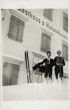 Skitourengänger auf dem Hohen Kasten. (Bild: Landesarchiv AI)