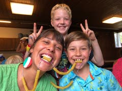 Familie Barbieri im Wölflilager der Pfadi Pulvertum Ebikon. (Lagerbild: Sörenberg, 7. Juli 2019)