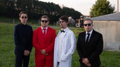 Die Agenten des Nachrichtendienst des Bundes: (von links nach rechts) Agent Sierra, Agent Tango, Dr. Yankee und Agent Lima. (Lagerbild: Jungwacht Meggen, 9. Juli 2019