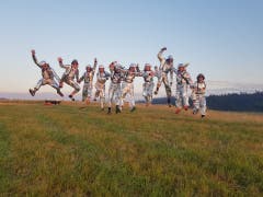 Die Astronauten Crew der Pfadi St. Rochus Büren-Oberdorf für die Expedition zum Mars. (Lagerbild: Eriswil, 10. Juli 2019)