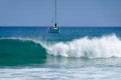 Ankerbucht an der Südwestspitze von Fuerteventura. «Wehe, wenn der Anker nicht hält», schreibt Christian Perret zum Bild. (Bild: PD/Christian Perret)