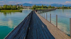 Die Holzbrücke von Hurden nach Rapperswil. (Bild: Renato Maciariello)