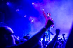 Marteria und Casper bei ihrem Auftritt auf der South Stage. (Bild: Andrea Stalder)