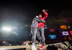 Marteria und Casper bei ihrem Auftritt auf der South Stage. (Bild: Andrea Stalder)