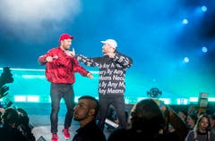 Marteria und Casper bei ihrem Auftritt auf der South Stage. (Bild: Andrea Stalder)