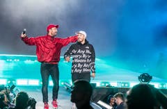Marteria und Casper bei ihrem Auftritt auf der South Stage. (Bild: Andrea Stalder)
