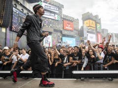Lil Baby: Der Amerikaner rappte am Openair Frauenfeld. (Bild: KEYSTONE/ENNIO LEANZA)