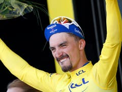 Julian Alaphilippe verteidigte das Leadertrikot (Bild: KEYSTONE/AP/CHRISTOPHE ENA)