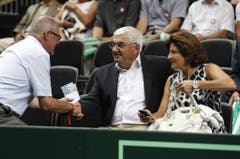 Immer in der Box mit von der Partie: Die Familie Federer, hier im Bild seine Eltern Robert und Lynette Federer. (Bild: Keystone)