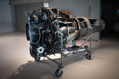 Ein Flugzeugtriebwerk im FFA-Museum. (Bild: Benjamin Manser)